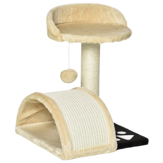 Cat Tree Activity Center with Scratching Post and Hanging Ball for Kittens
