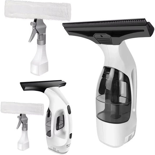 Cordless Window Vacuum Cleaner Electric Window Cleaner Tool, Squeegee Cordless with 300 ml Spray Bottle for Windows, Mirrors
